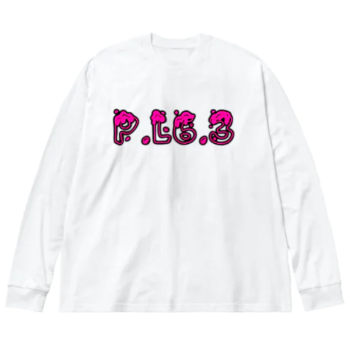 P.L6.3ロゴ【ピンク】 ビッグシルエットロングスリーブTシャツ