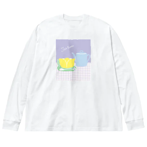 チューリップ×ティーカップ Big Long Sleeve T-Shirt