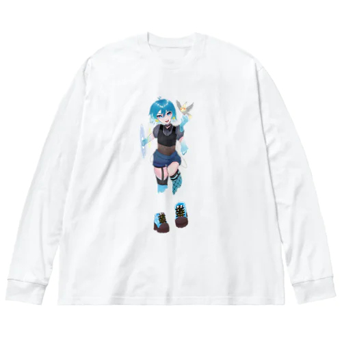 有馬千草ママ冷音ちゃん（右手異空間A） ビッグシルエットロングスリーブTシャツ