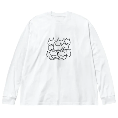 猫群 ビッグシルエットロングスリーブTシャツ