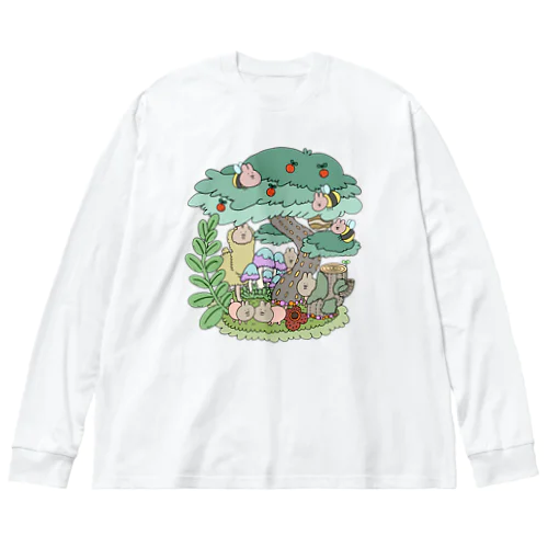 猫うさぎと仲間たち Big Long Sleeve T-Shirt