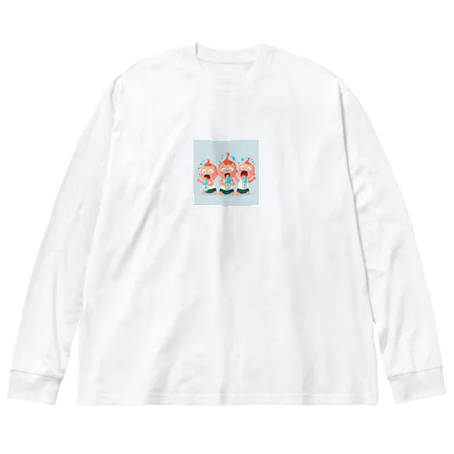 三つ子ドリンカーズ ビッグシルエットロングスリーブTシャツ