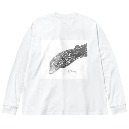 コバルトツリーモニターのブルー(白黒) Big Long Sleeve T-Shirt