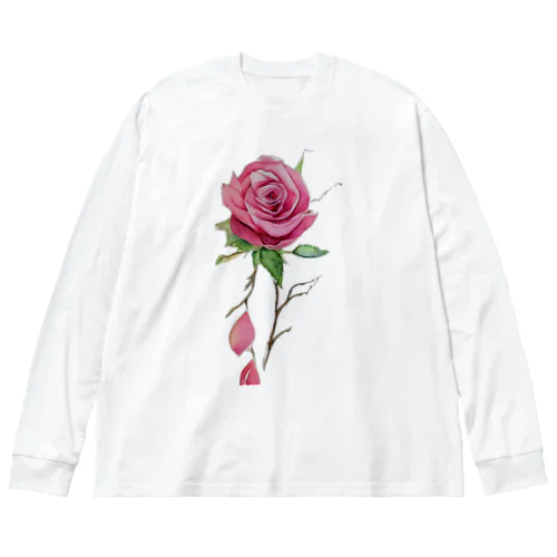 薔薇色の愛 ビッグシルエットロングスリーブTシャツ