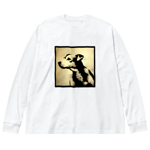 犬　DOG　ステンシル Big Long Sleeve T-Shirt