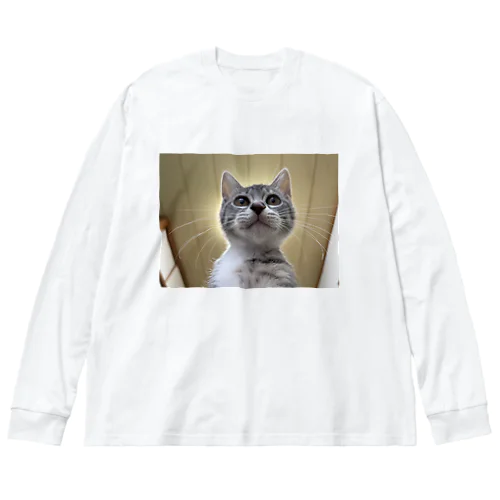 保護猫ベジータ　神 ビッグシルエットロングスリーブTシャツ
