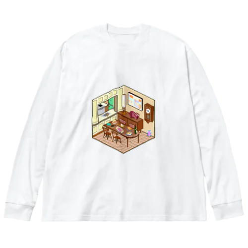 フォージャー家ダイニング風ピクセルルーム Big Long Sleeve T-Shirt