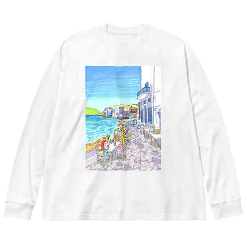 エーゲ海カフェガールズ ビッグシルエットロングスリーブTシャツ