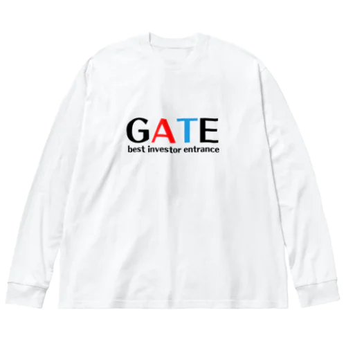 GATE（文字色　黒） ビッグシルエットロングスリーブTシャツ
