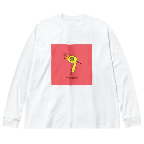 HAIR DRYER_RED ビッグシルエットロングスリーブTシャツ