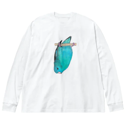 [森図鑑] サザナミインコ水色 Big Long Sleeve T-Shirt