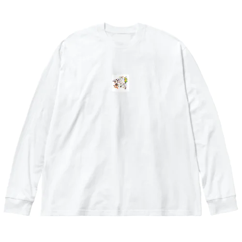 カチャーシーするアニマル Big Long Sleeve T-Shirt