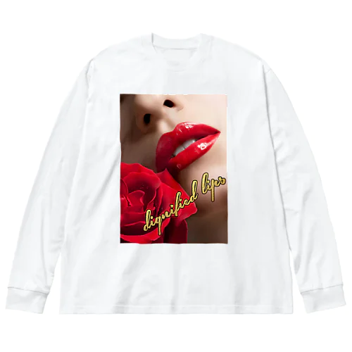 美女の口唇に薔薇 Big Long Sleeve T-Shirt