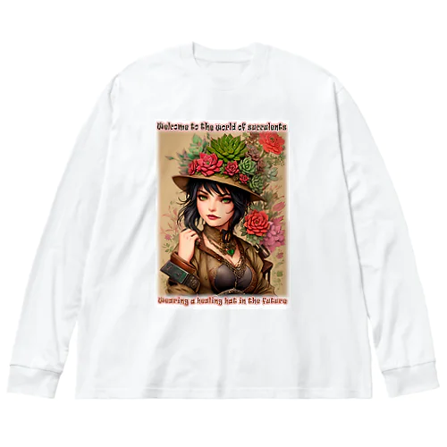 多肉植物ショップの店員 Big Long Sleeve T-Shirt