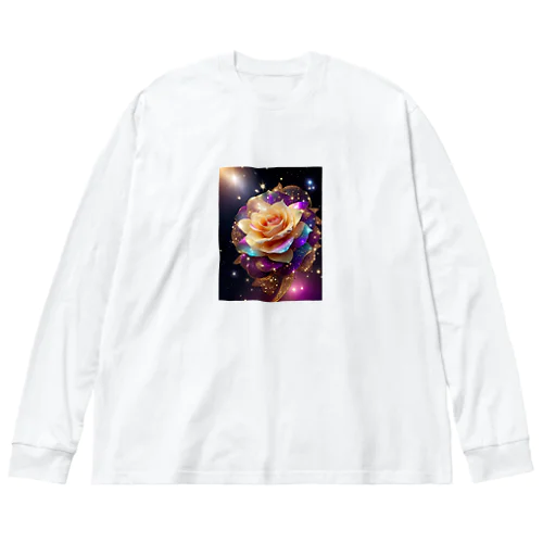 宇宙のクリスタルローズ ビッグシルエットロングスリーブTシャツ