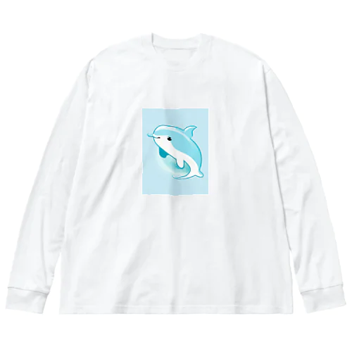 癒しのハッピードルフィン　Healing Happy Dolphine ビッグシルエットロングスリーブTシャツ