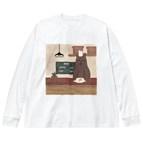 くまのカフェ ビッグシルエットロングスリーブTシャツ