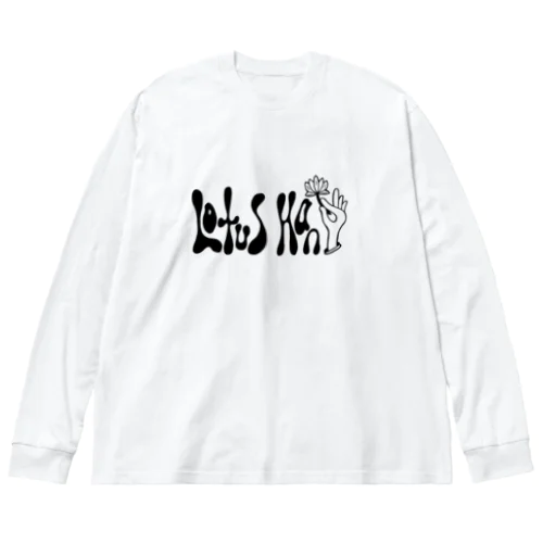 ロータス　ハンド　モノトーン Big Long Sleeve T-Shirt