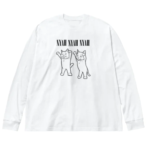 NYAH NYAH NYAH ビッグシルエットロングスリーブTシャツ