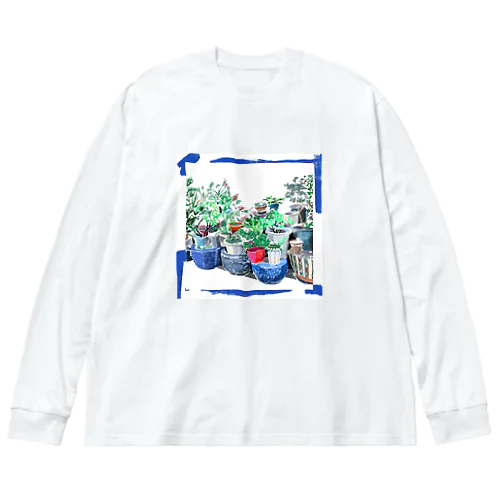 まちなか植木鉢 ビッグシルエットロングスリーブTシャツ