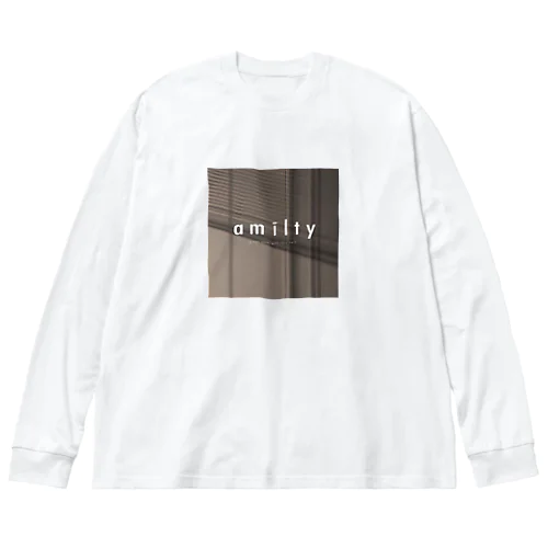 シンプルお洒落ロゴデザイン Big Long Sleeve T-Shirt