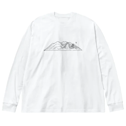 八ヶ岳　黒 Big Long Sleeve T-Shirt