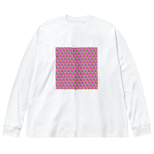 照れてるズ゛ by AI模様 Big Long Sleeve T-Shirt