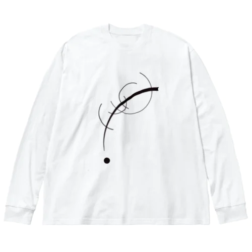 カンディンスキー "Free Curve to the Point: Accompanying Sound of Geometric Curves" ビッグシルエットロングスリーブTシャツ