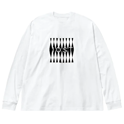 IOSTバーサスデザイン(白黒シリーズ) ビッグシルエットロングスリーブTシャツ