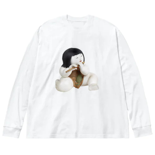 御所人形 笛吹き童子 Big Long Sleeve T-Shirt