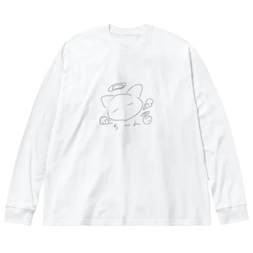 限界ねこちゃん ビッグシルエットロングスリーブTシャツ