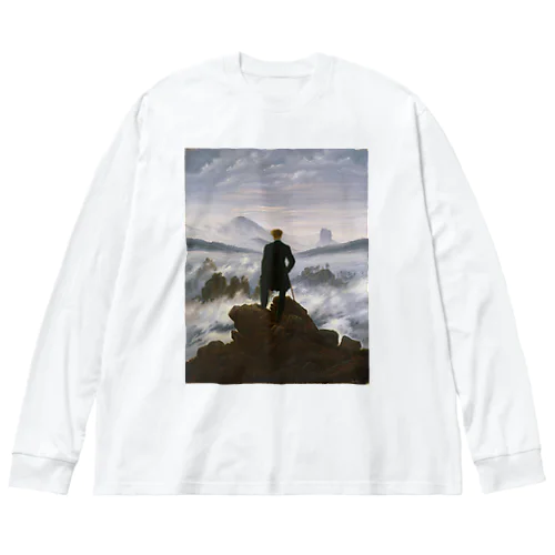 雲海の上の旅人 / Wanderer above the Sea of Fog Big Long Sleeve T-Shirt