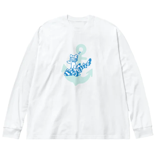 ネコザメとネコの海遊び Big Long Sleeve T-Shirt