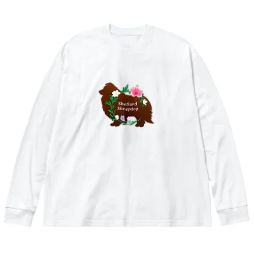 シェルティ　ハイビスカス　onehappiness Big Long Sleeve T-Shirt