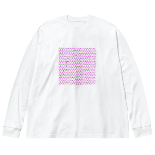 墓暴キクラゲ模様 Big Long Sleeve T-Shirt