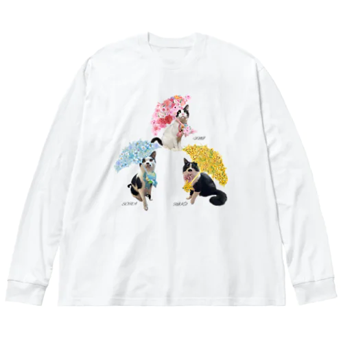 花傘ー空海陸ちゃん 루즈핏 롱 슬리브 티셔츠