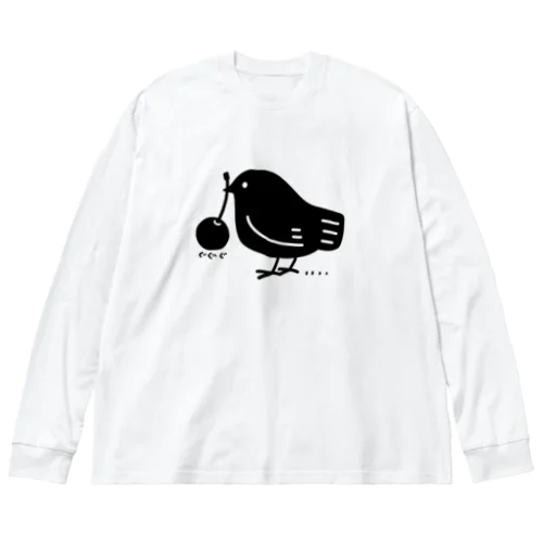 みつぐトリ黒 Big Long Sleeve T-Shirt