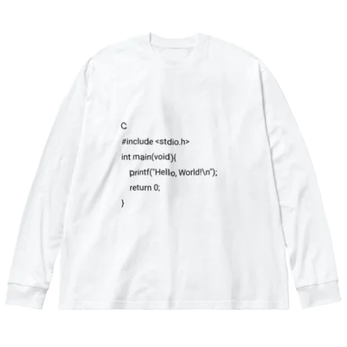 C言語くん ビッグシルエットロングスリーブTシャツ