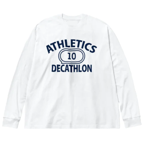 十種競技・デカスロン・DECATHLON・じっしゅきょうぎ・二日間・10種・男子・女子・かっこいい・かわいい・選手・陸上部員・トレーニング・混成競技・確実・有望・応援・タイム・得点・入賞・実力 Big Long Sleeve T-Shirt