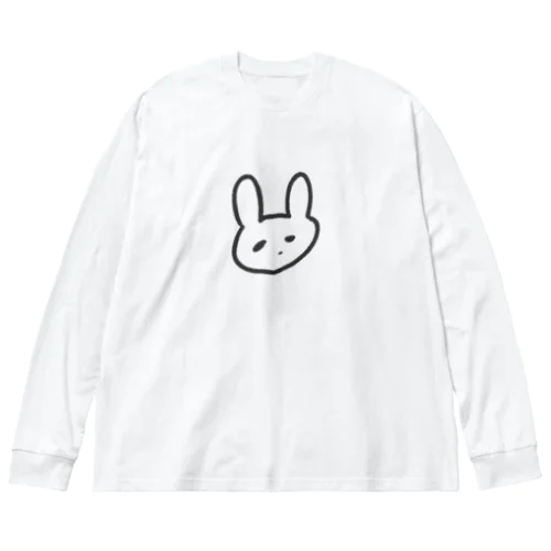 さっと描いたぺぇ(黒) ビッグシルエットロングスリーブTシャツ