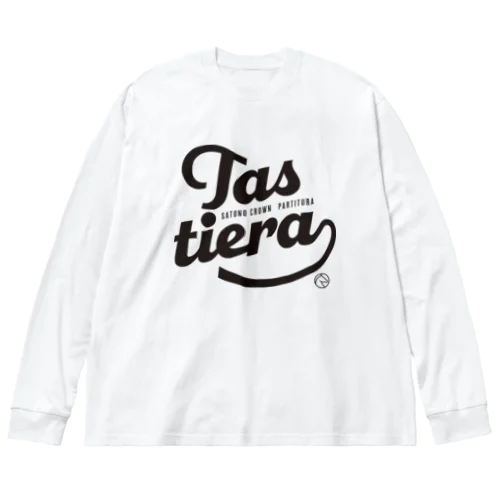 タスティエーラ（タイポグラフィBLACK） ビッグシルエットロングスリーブTシャツ