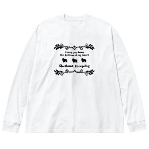 シェルティ　wing　onehappiness Big Long Sleeve T-Shirt