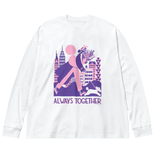 ALWAYS TOGETHER ビッグシルエットロングスリーブTシャツ