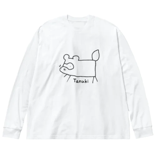 たぬき ビッグシルエットロングスリーブTシャツ