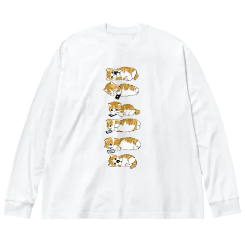 ゴロゴロにゃんこ ビッグシルエットロングスリーブTシャツ