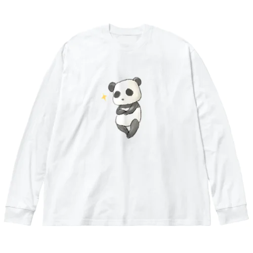 後方腕組みパンダ Big Long Sleeve T-Shirt