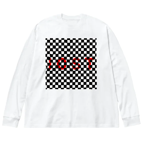 IOSTバーサスデザイン②(市松) Big Long Sleeve T-Shirt