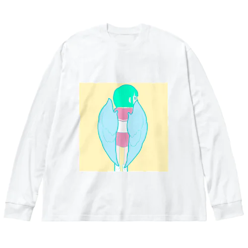 羽根のはえた子 Big Long Sleeve T-Shirt