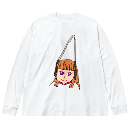 トングおねーちゃん ビッグシルエットロングスリーブTシャツ