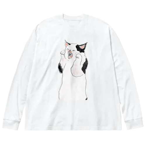 妖怪あくびうつしにゃんこ Big Long Sleeve T-Shirt